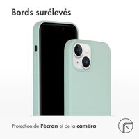 Accezz Coque Liquid Silicone Apple iPhone 15 - Sky Blue