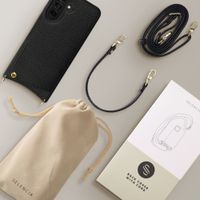 Selencia Coque de télephone Nova avec cordon et porte-cartes Samsung Galaxy A37 (5G) - Noir