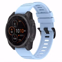 imoshion Bracelet QuickFit® Stripe en silicone  - Connexion Garmin 22 mm - Bleu clair