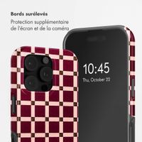 Selencia Coque arrière Vivid Apple iPhone 16 Pro - Check This Burgundy