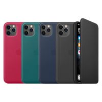 Apple 4 Pack Étui de télephone portefeuille Leather Folio Apple iPhone 11 Pro Max - Red Raspberry + Peacock + Deep Sea Blue + Black