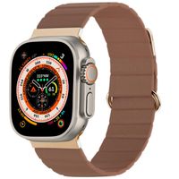 imoshion Bracelet en cuir magnétique Apple Watch | 44/45/46/49 mm - Marron
