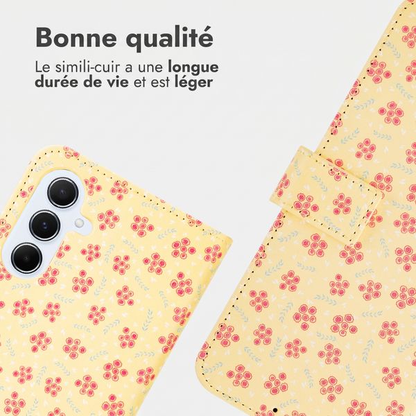 imoshion Étui de télephone portefeuille Design Samsung Galaxy A56 - Sunny Yellow Petite Flowers