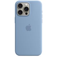 Apple Coque en silicone MagSafe Apple iPhone 15 Pro Max - Winter Blue