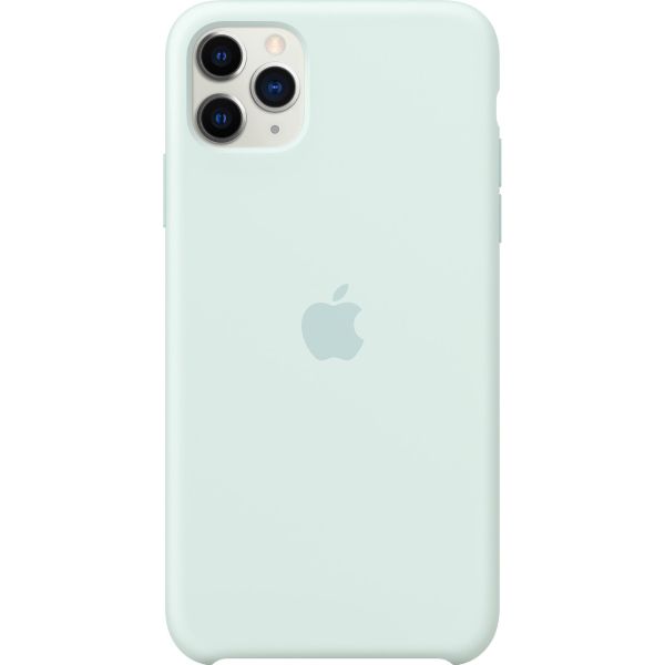 Apple 4 Pack Coque en silicone Apple iPhone 11 Pro Max - Transparant + Seafoam + Alaskan Blue + Black