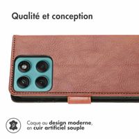 imoshion Étui de télephone portefeuille de luxe Motorola Edge 60 Pro - Marron