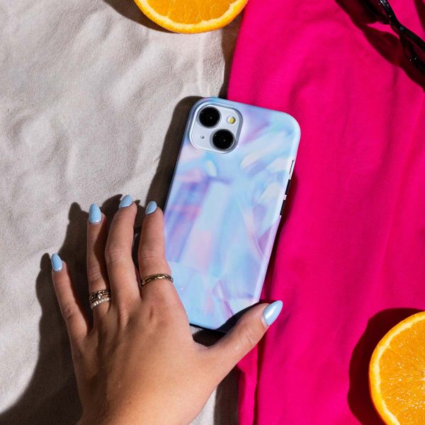 Selencia Coque arrière Vivid avec MagSafe Apple iPhone 15 - Holographic Blue Dream