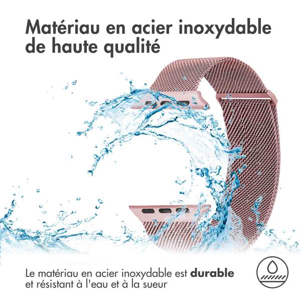 imoshion Bracelet magnétique milanais Apple Watch | 44/45/46/49 mm - Taille M - Rose