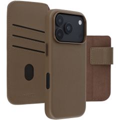 Accezz Étui de télephone portefeuille en cuir 2-en-1 avec MagSafe Apple iPhone 18 Pro Max / 17 Pro Max - Marron café