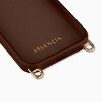 Selencia Coque arrière Rivièra avec MagSafe avec crochets amovibles Apple iPhone 17e / 16e - Choco Brown