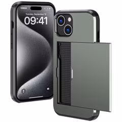 imoshion Coque arrière avec porte-cartes Apple iPhone 15 - Vert foncé