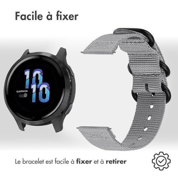 imoshion Bracelet robuste en nylon  - Connexion universelle 22 mm - Gris