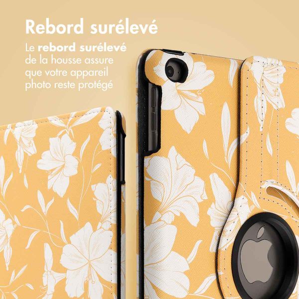 imoshion Coque tablette Design rotatif à 360° Apple iPad 6 (2018) 9.7 pouces / iPad 5 (2017) 9.7 pouces - Yellow Flowers