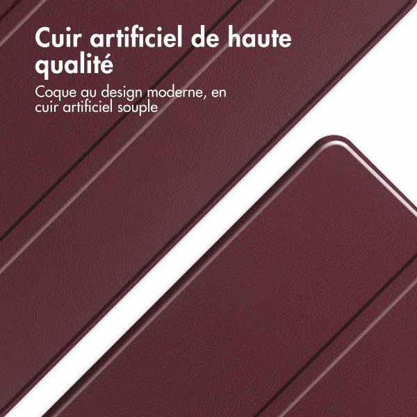 imoshion Coque tablette Trifold Apple iPad 9 (2021) 10.2 pouces / iPad 8 (2020) 10.2 pouces / iPad 7 (2019) 10.2 pouces - Bordeaux