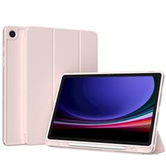 Accezz Coque tablette portefeuille Smart Silicone Samsung Galaxy Tab A9 Plus - Rose