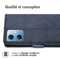 imoshion Étui de télephone portefeuille de luxe Xiaomi Redmi Note 12 - Bleu foncé