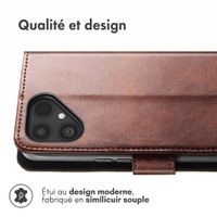 imoshion Étui de télephone portefeuille de luxe Samsung Galaxy Z Fold 6 - Marron foncé