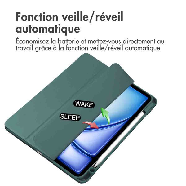 imoshion Coque tablette rigide Trifold Apple iPad Air 13 pouces (2026) M4 / (2025) M3 / (2024) M2 - Vert