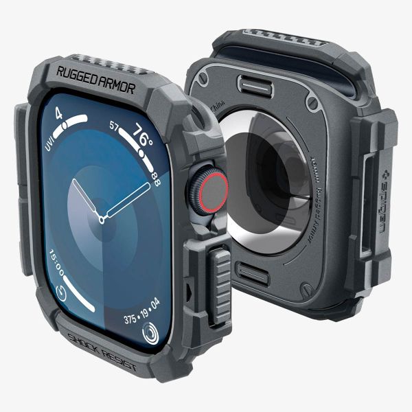Spigen Coque Rugged Armor™ Apple Watch 10 / 11 - 46 mm - Dark Grey