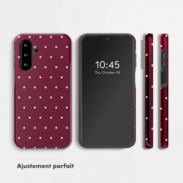 Selencia Coque arrière Vivid Samsung Galaxy A17 (5G) / (4G) - Happy Dots Burgundy