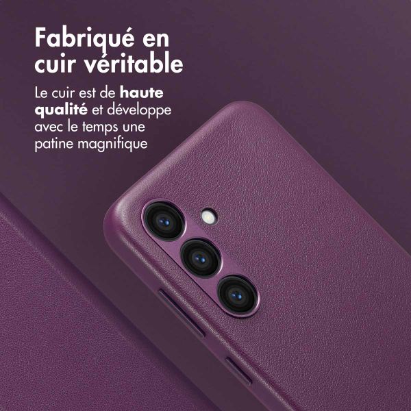 Accezz Étui de télephone portefeuille en cuir 2-en-1 avec MagSafe Samsung Galaxy S24 - Heath Purple