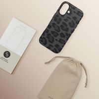 Selencia Coque Sabi imprimé panthère avec MagSafe Apple iPhone 16 - Midnight Black