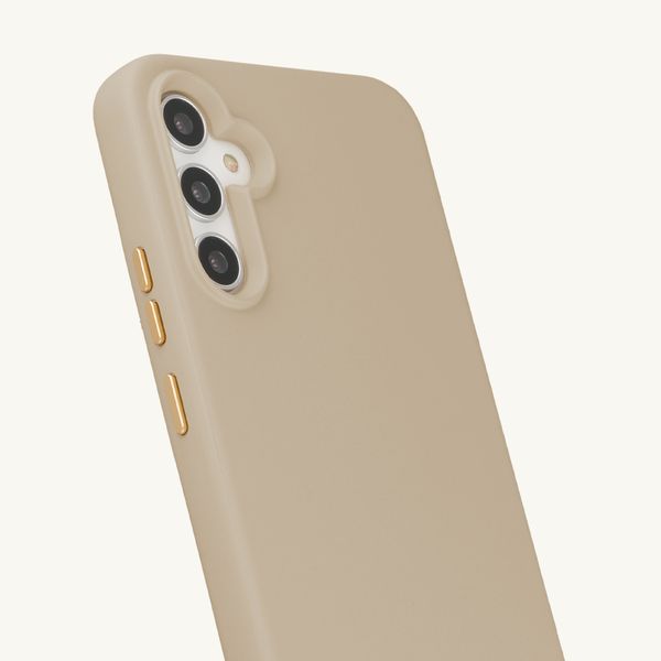 Selencia Coque arrière Rivièra avec MagSafe avec crochets amovibles Samsung Galaxy A34 (5G) - Milky Latte