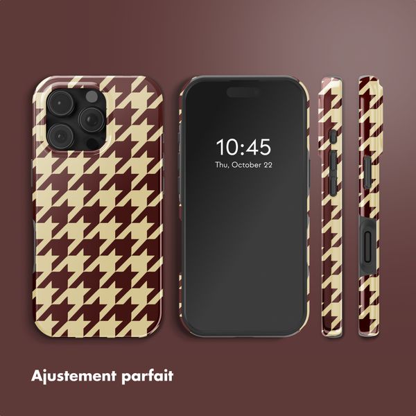 Selencia Coque arrière Vivid avec MagSafe Apple iPhone 16 Pro - Pied-de-Poule