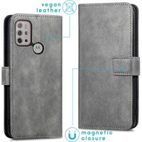 imoshion Étui de télephone portefeuille de luxe Motorola Moto G30 / G20 / G10 (Power) - Gris