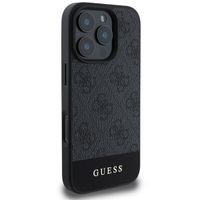 Guess Coque arrière Bottom Stripe 4G Apple iPhone 16 Pro Max - Gris