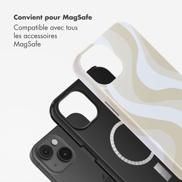 Selencia Coque arrière Vivid avec MagSafe Apple iPhone 14 - Desert Waves Beige