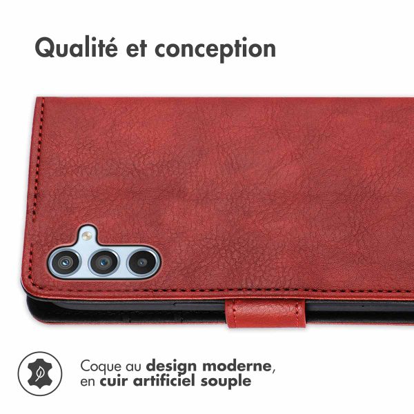 imoshion Étui de télephone portefeuille de luxe Samsung Galaxy A34 (5G) - Rouge