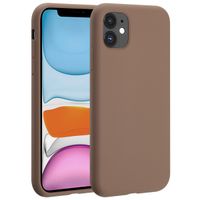 Accezz Coque Liquid Silicone avec MagSafe Apple iPhone 11 - Marron clair