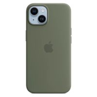 Apple Coque en silicone MagSafe Apple iPhone 14 - Vert foncé