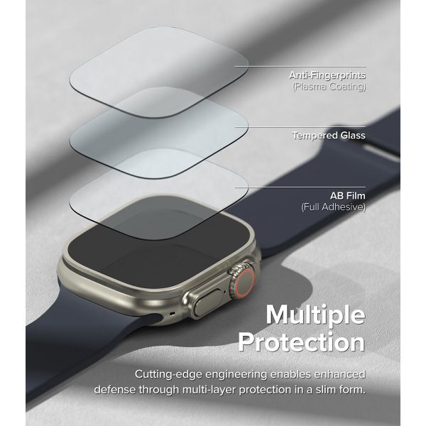 Ringke Bezel Styling + Protection d'écran Apple Watch Ultra - 49 mm - Knurling Titanium
