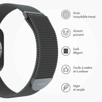 imoshion Bracelet magnétique milanais Apple Watch | 38/40/41/42 mm - Taille M - Space Grey
