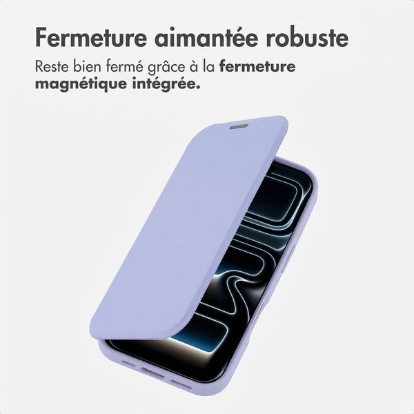 imoshion Bookcase transparente avec MagSafe Apple iPhone 17 Pro Max - Lilas