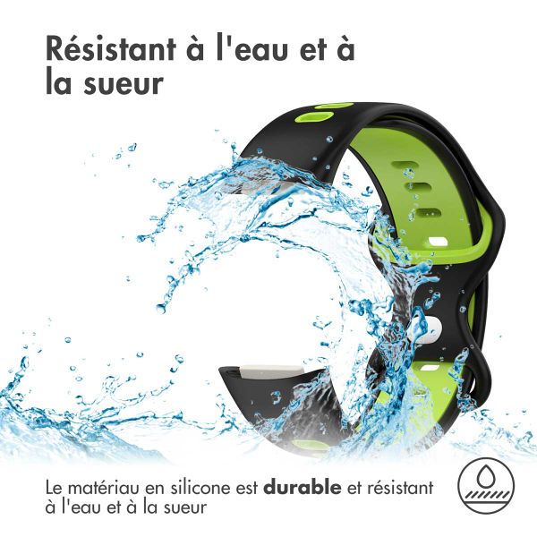 imoshion Bracelet Sport⁺ en silicone Fitbit Charge 5 / 6 - Black & Green