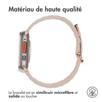 imoshion Bracelet en cuir magnétique Apple Watch | 44/45/46/49 mm - Beige