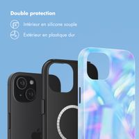 Selencia Coque arrière Vivid avec MagSafe Apple iPhone 15 - Holographic Blue Dream