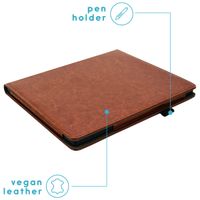 imoshion Étui de liseuse portefeuille en cuir végan Kobo Elipsa 2E - Marron foncé