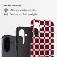 Selencia Coque arrière Vivid Samsung Galaxy A36 / A56 - Check This Burgundy