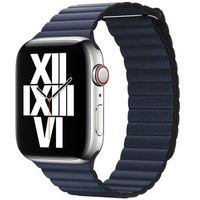 Apple Bracelet Leather Loop Apple Watch | 44/45/46/49 mm - Taille M - Diver Blue