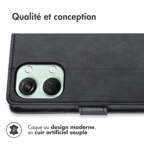 imoshion Étui de télephone portefeuille de luxe OnePlus Nord 3 - Noir
