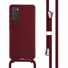 imoshion Coque en silicone avec cordon Samsung Galaxy S20 FE - Rouge foncé