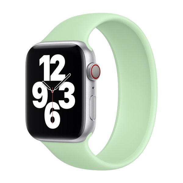 Apple 4 Pack Apple Bracelet Boucle unique en Silicone Apple Watch| 44/45/46/49 mm - Taille 11 - White / Canary Yellow / Storm Blue / Pistachio