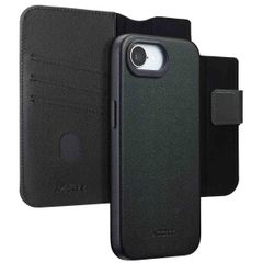 Accezz Étui de télephone portefeuille en cuir 2-en-1 avec MagSafe Apple iPhone 17e / 16e - Onyx Black
