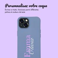 Coque Color MagSafe avec cordon amovible et photo et/ou texte personnalisés Apple iPhone 15 - Nom