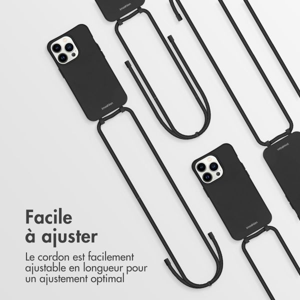 imoshion Coque de couleur avec cordon amovible Apple iPhone 13 Pro - Noir