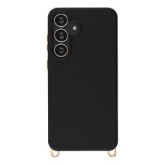 Selencia Coque arrière Rivièra avec MagSafe avec crochets amovibles Samsung Galaxy S25 FE - Velvet Black